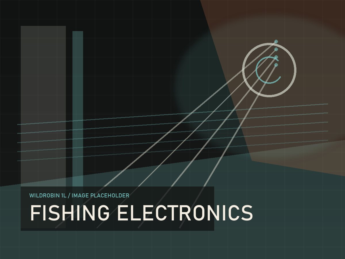 Geplande foto van viselektronica, fishfinder en powerbank